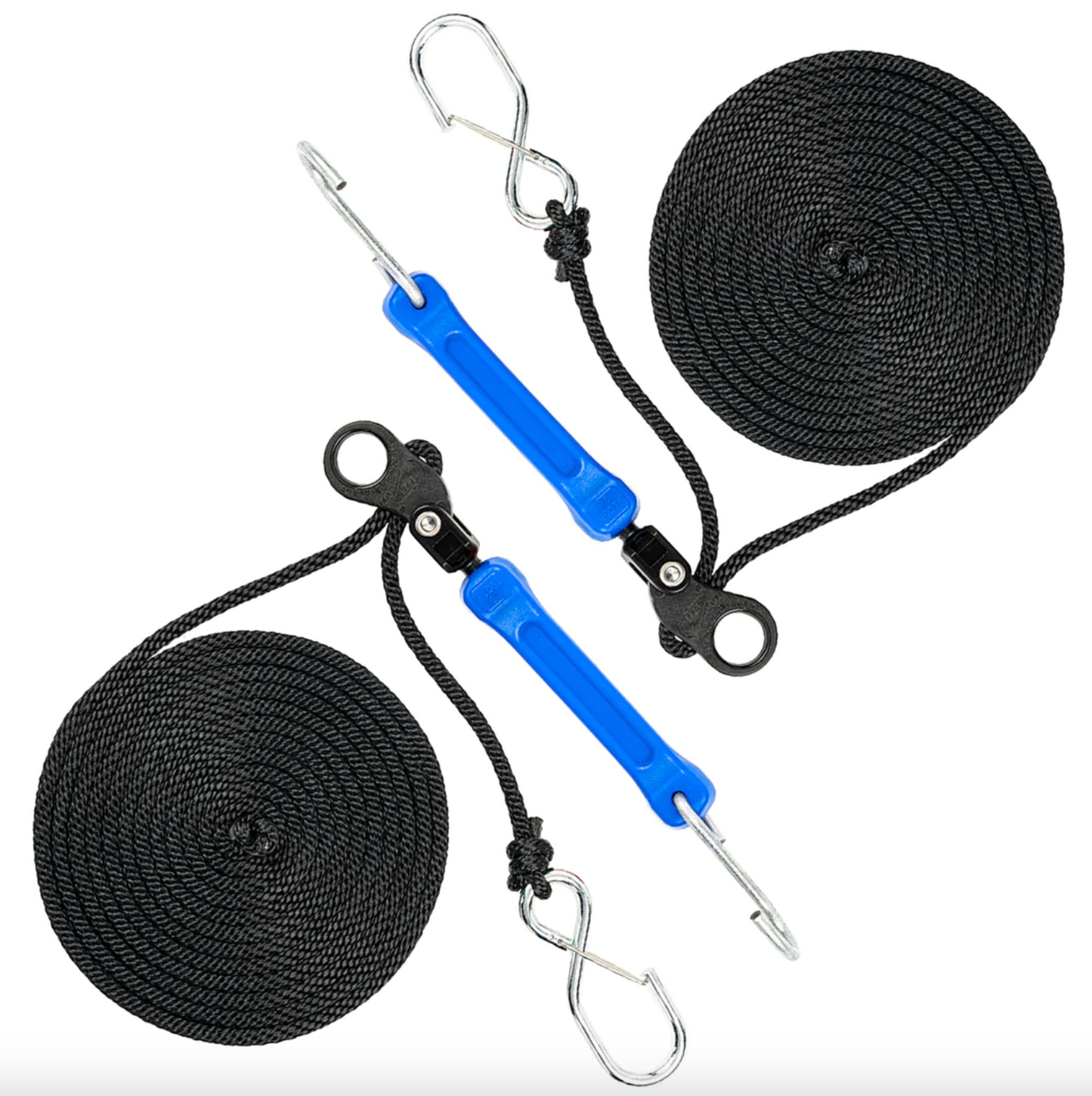 Perfect Tie Down - 12' Rope Lock Tie Down w/Bungee - Black - 2 Pack