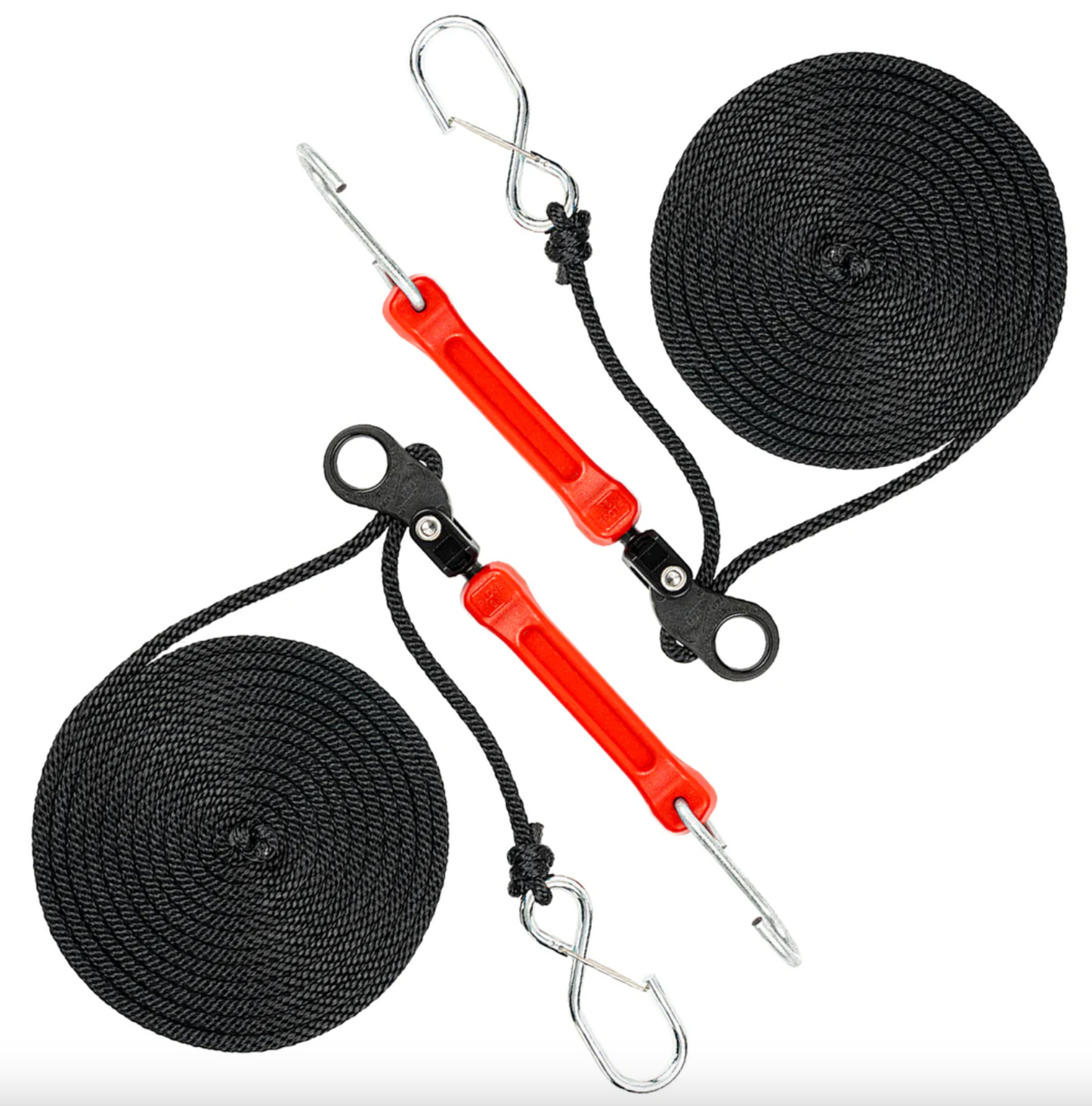 Perfect Tie Down - 12' Rope Lock Tie Down w/Bungee - Black - 2 Pack